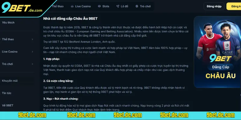 Giới thiệu về 9BET cổng game uy tín hàng đầu