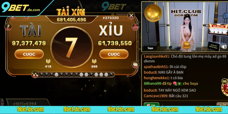 Tài Xỉu tại sảnh cho phép tùy chọn mức cược linh hoạt